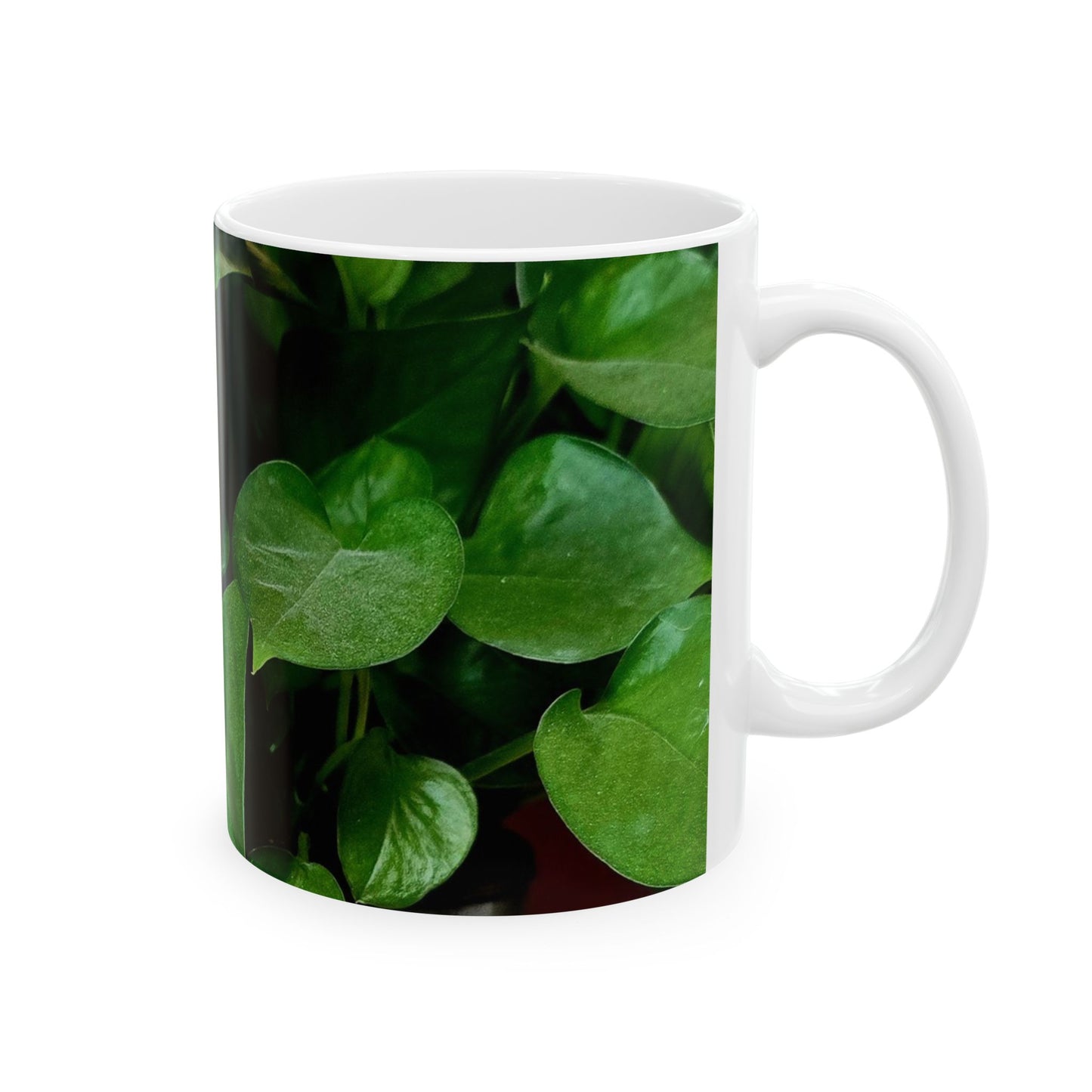 Botanical Greenery Ceramic Mug, Leaves Coffee Cup, Plant Lover Gift, Nature-Themed Drinkware, Eco-Friendly, Home Decor