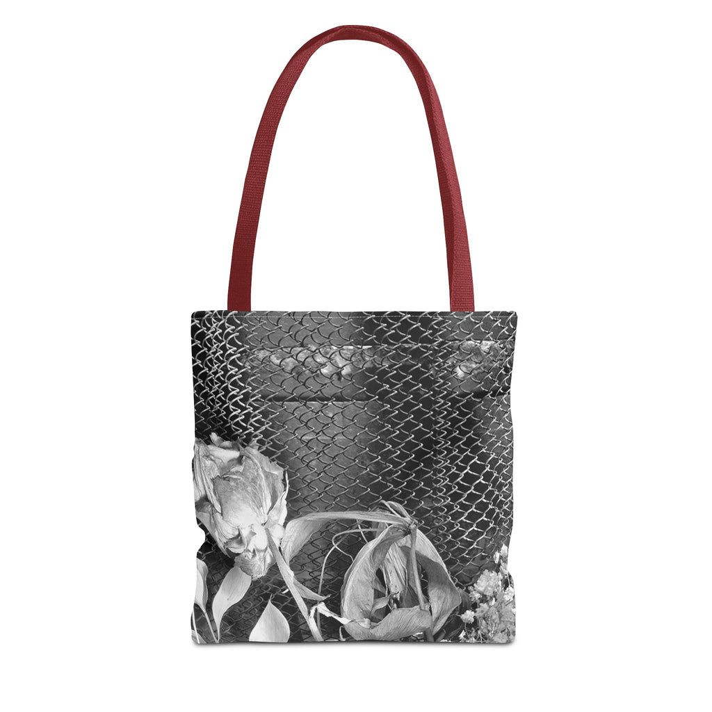 Vintage Black & White Floral Tote Bag