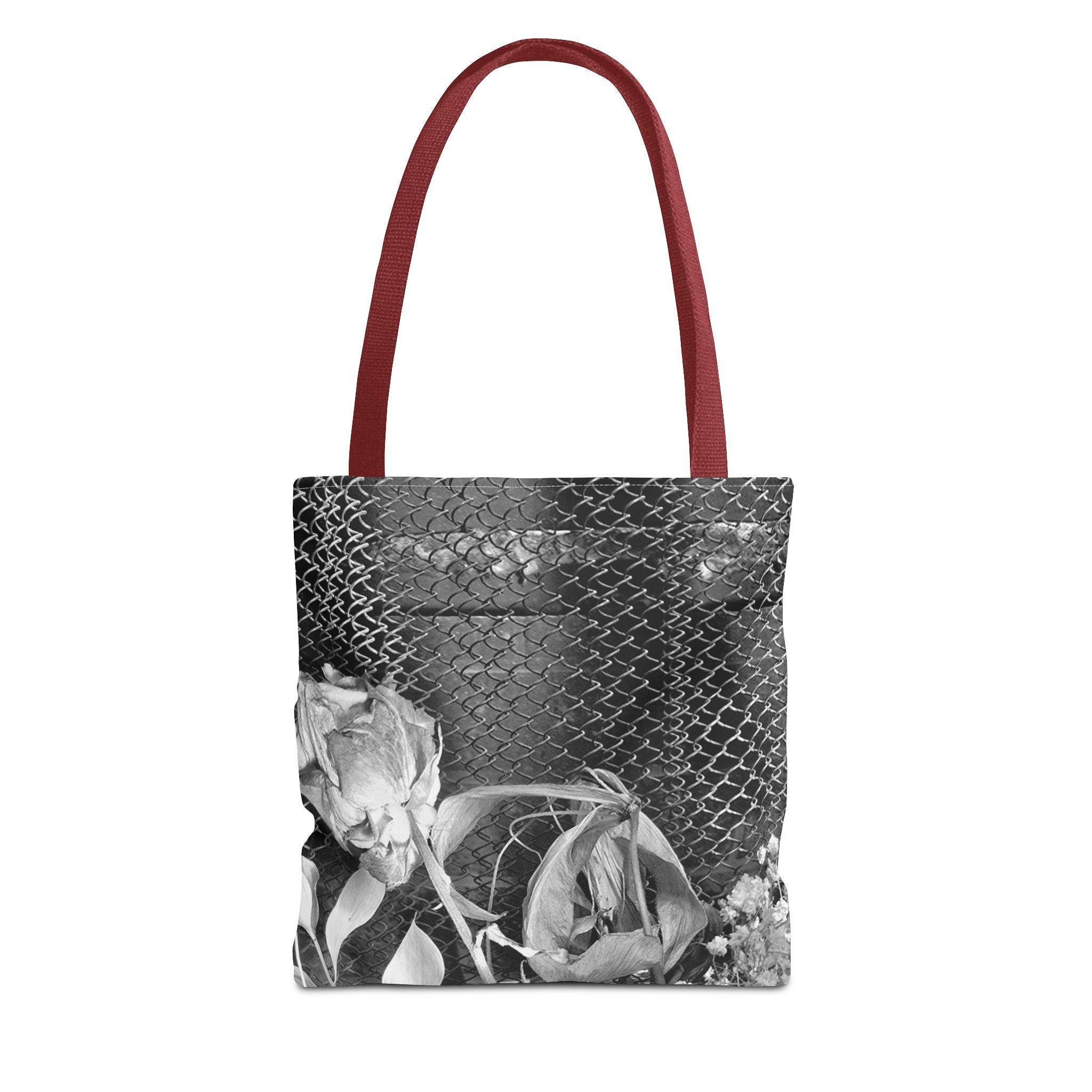 Vintage Black & White Floral Tote Bag