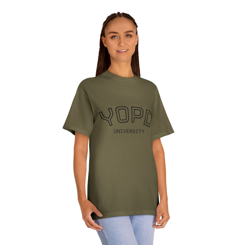 YOPD University Tee - College-Style Vintage Campus Shirt