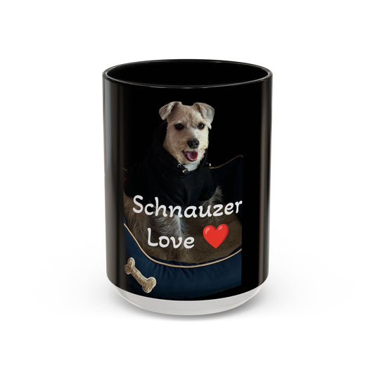 Schnauzer Love Coffee Mug, Pet Lover Gift, Dog Mom Mug, Custom Dog Mug, Dog Owner Coffee Cup, Animal Lover Drinkware