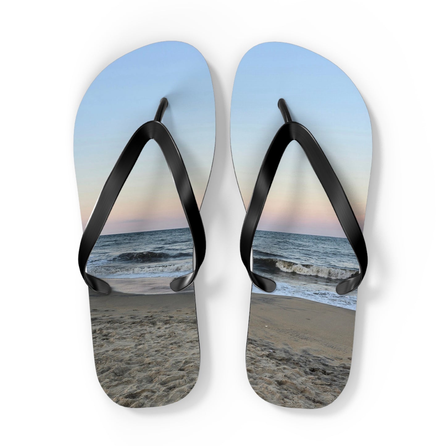 Beach Sunset Flip Flops, Summer Sandals, Vacation Footwear, Ocean Vibe Slippers, Pool Party Essentials
