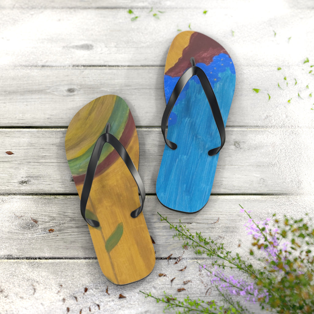 Trendy Artistic Flip Flops | Summer Vibes | Beachwear | Gift for Her | Unique Sandals | Vacation Essential