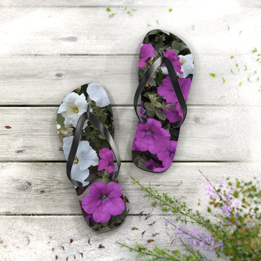 Floral Flip Flops | Summer Beach Sandals, Vacation Footwear, Garden Party Shoes, Boho Style Footwear, Gift for Her
