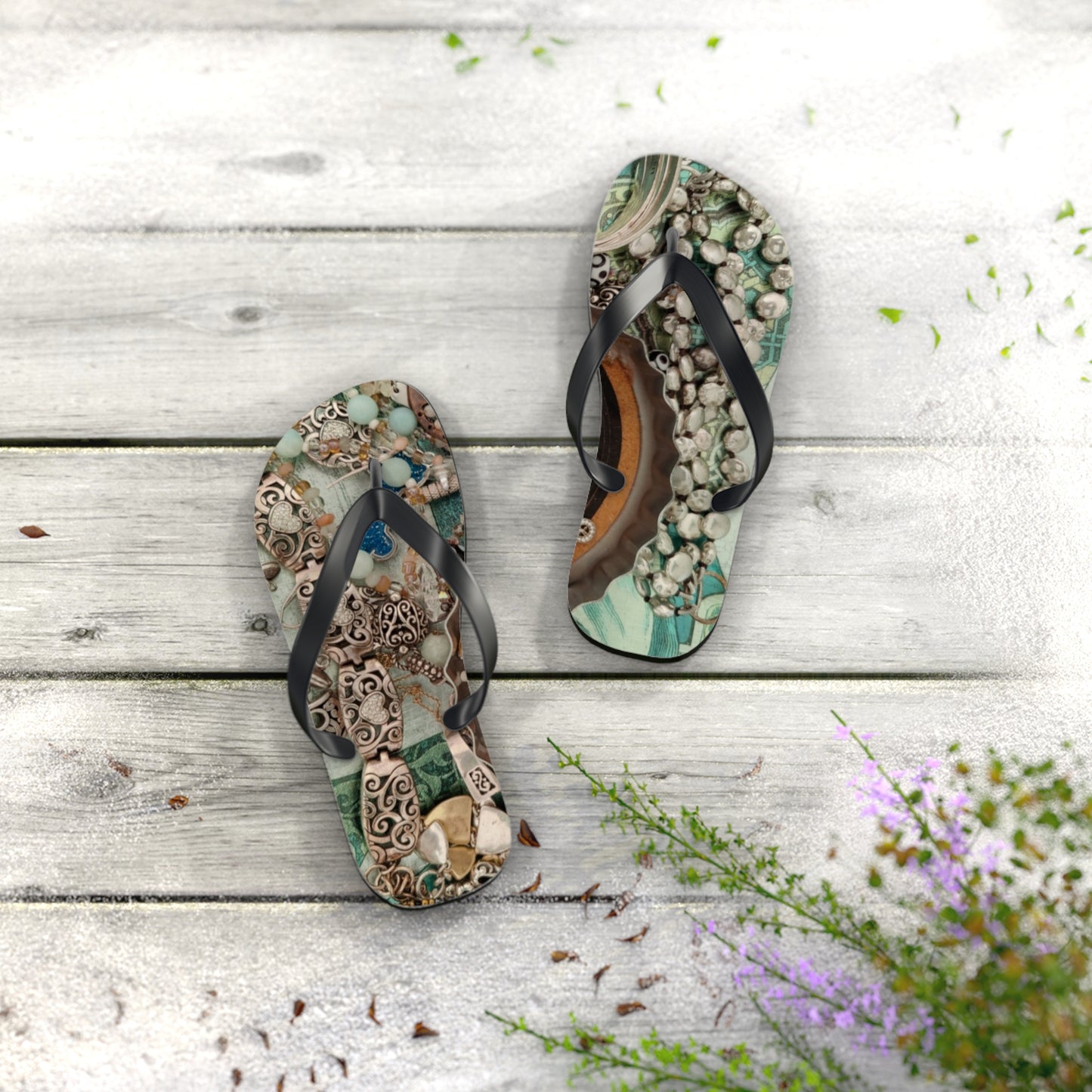 Bohemian Flip Flops | Beach Footwear, Summer Style, Vacation Essentials, Outdoor Fun, Personalized Gift