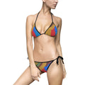 Vibrant Women's Bikini Swimsuit, Colorful Beachwear, Summer Swimwear, Pool Party Style, Vacation Essential, AOP Swim Top and Bottom