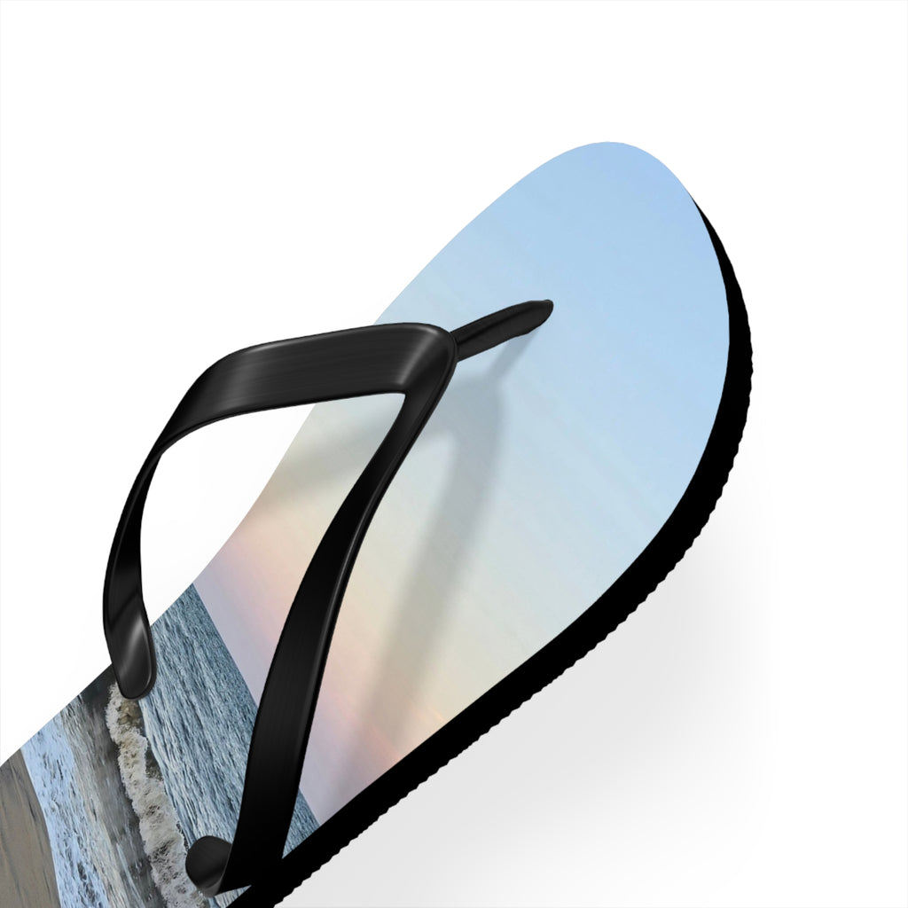 Beach Sunset Flip Flops, Summer Sandals, Vacation Footwear, Ocean Vibe Slippers, Pool Party Essentials