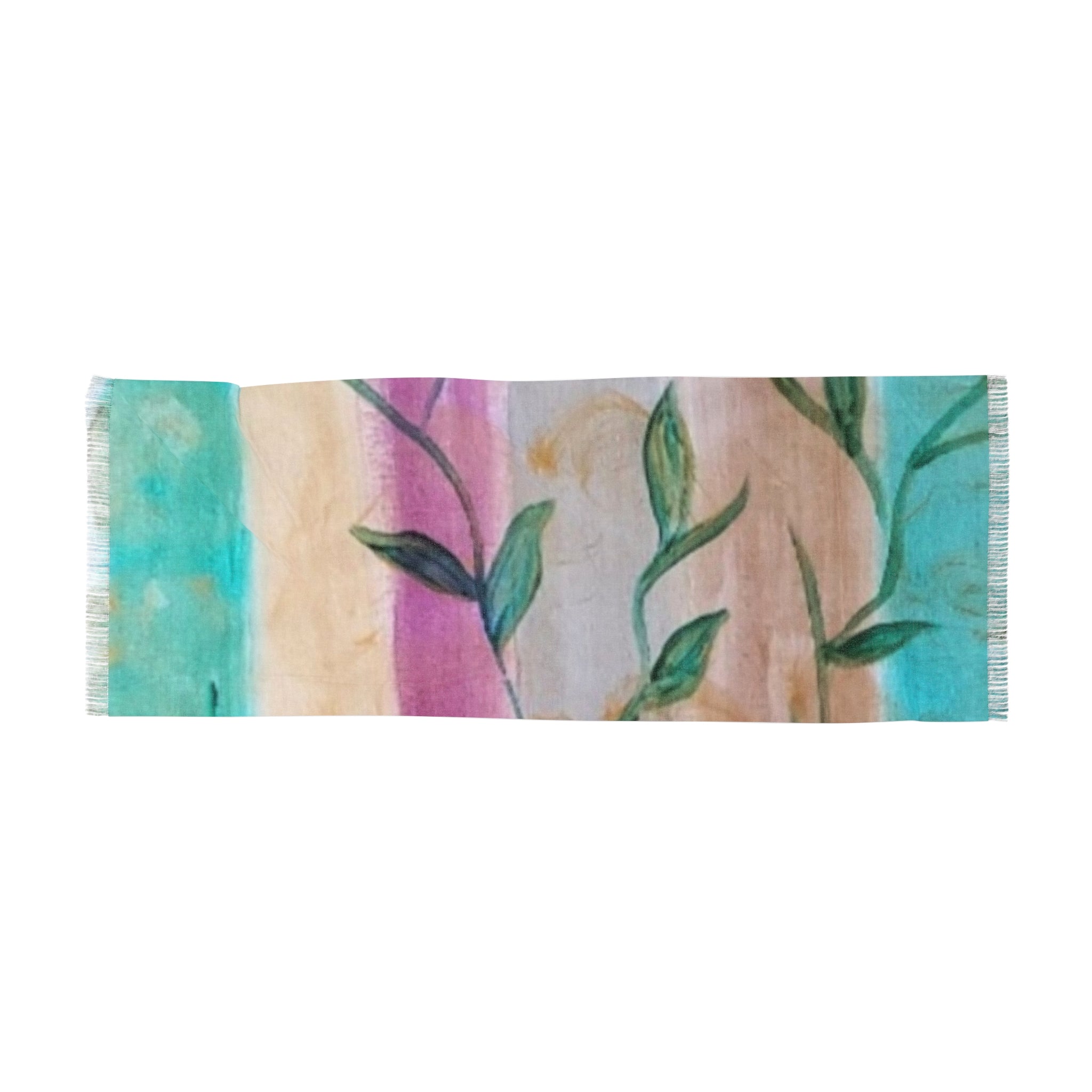 Lightweight Floral Scarf - Bohemian Wrap, Spring Accessory, Gift for Her, Beach Cover-Up, Layering Shawl