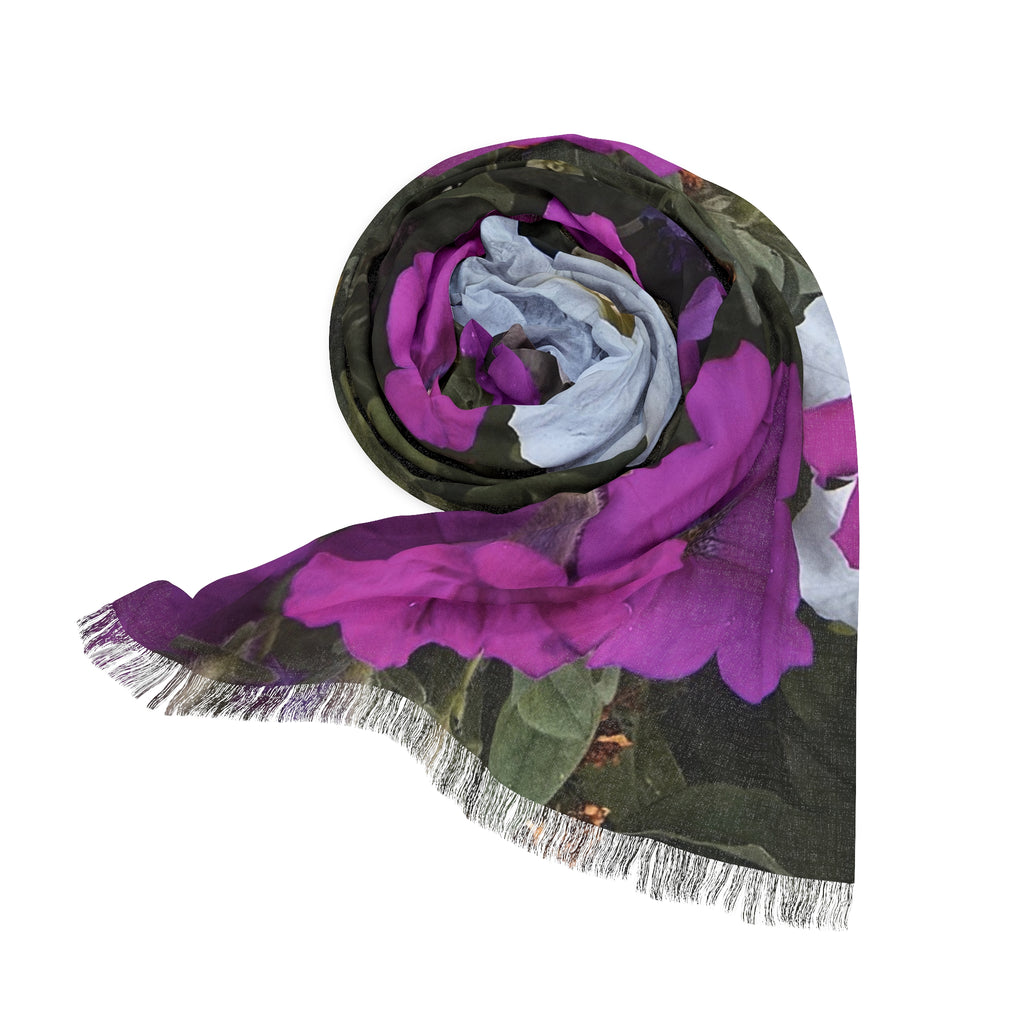 Floral Light Scarf - Perfect for Spring & Summer, Fashion Accessory, Gift for Her, Lightweight Wrap, Flower Design