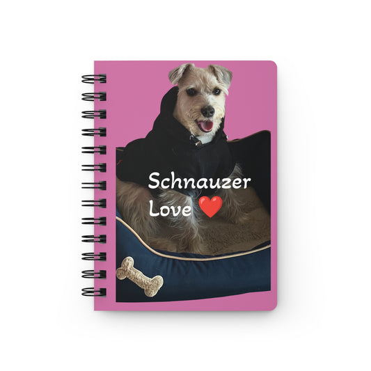 Schnauzer Love Spiral Bound Journal | Personalized Pet Journal, Dog Lover Gift, Cute Puppy Notebook, Dog-Themed Diary, Pet Memoir