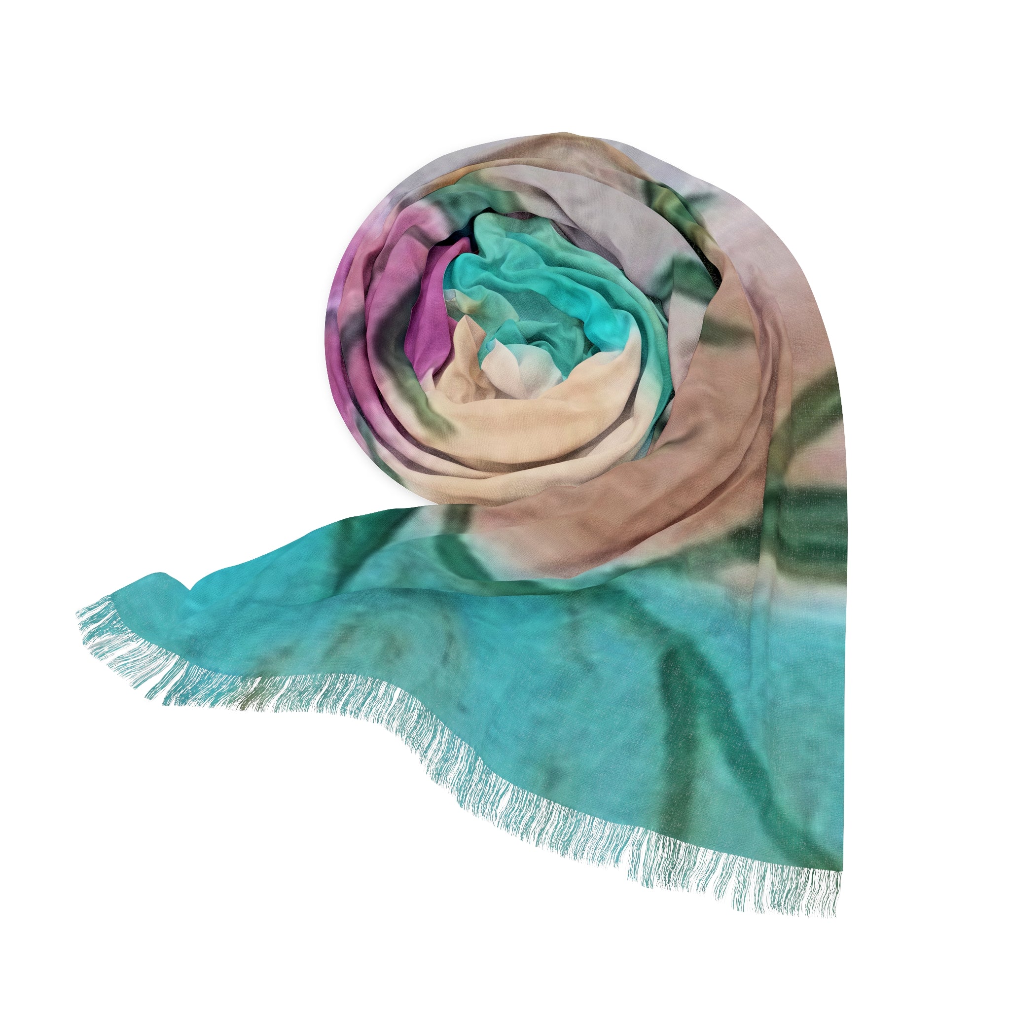 Lightweight Floral Scarf - Bohemian Wrap, Spring Accessory, Gift for Her, Beach Cover-Up, Layering Shawl