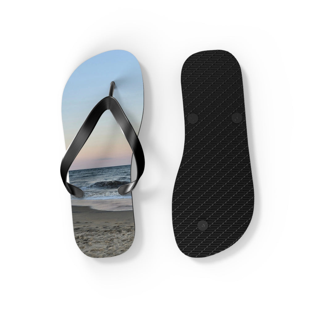 Beach Sunset Flip Flops, Summer Sandals, Vacation Footwear, Ocean Vibe Slippers, Pool Party Essentials