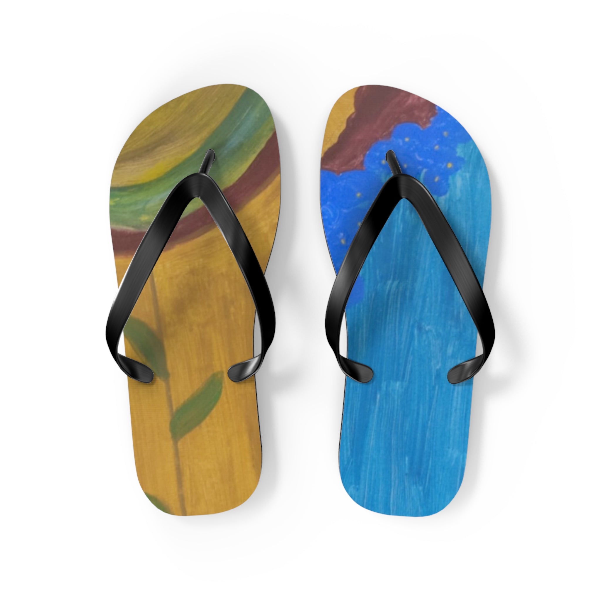 Trendy Artistic Flip Flops | Summer Vibes | Beachwear | Gift for Her | Unique Sandals | Vacation Essential