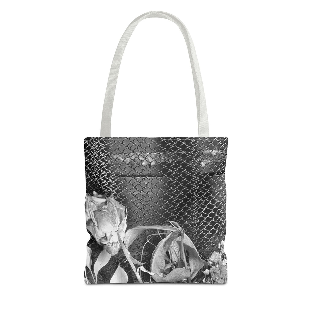 Vintage Black & White Floral Tote Bag