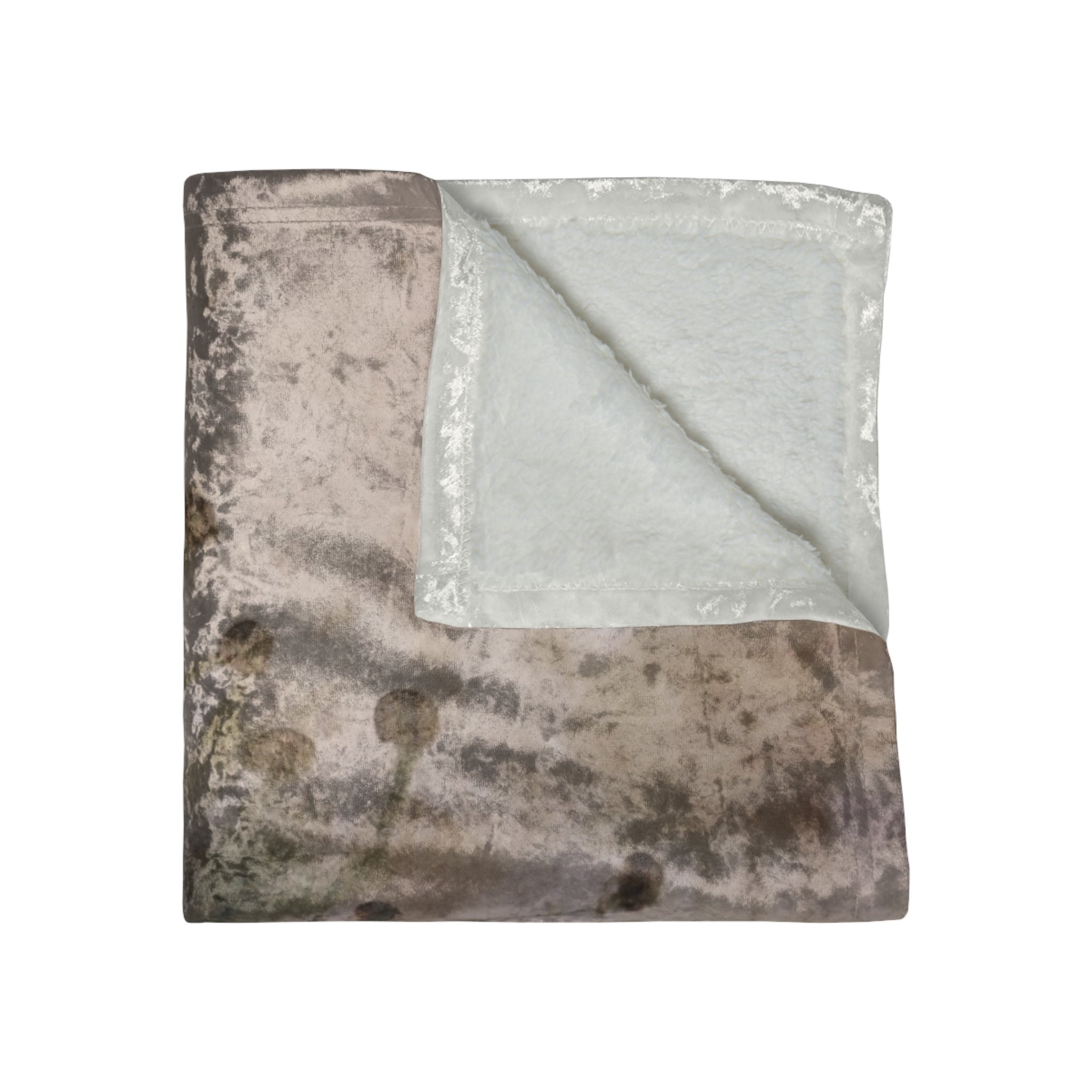 Crushed Velvet Blanket - Vintage Floral Velvet Throw for Cozy Living Room or Bedroom