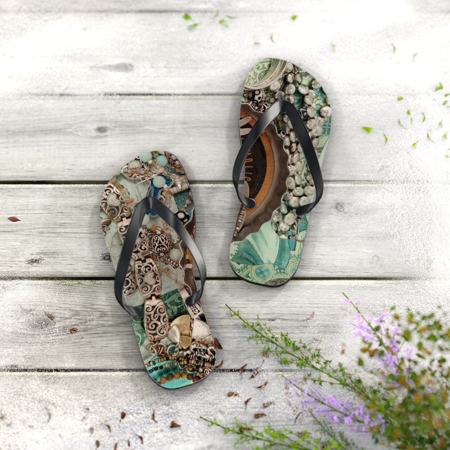 Bohemian Flip Flops | Beach Footwear, Summer Style, Vacation Essentials, Outdoor Fun, Personalized Gift