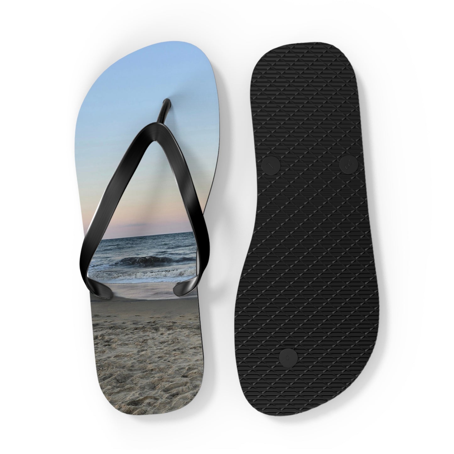 Beach Sunset Flip Flops, Summer Sandals, Vacation Footwear, Ocean Vibe Slippers, Pool Party Essentials