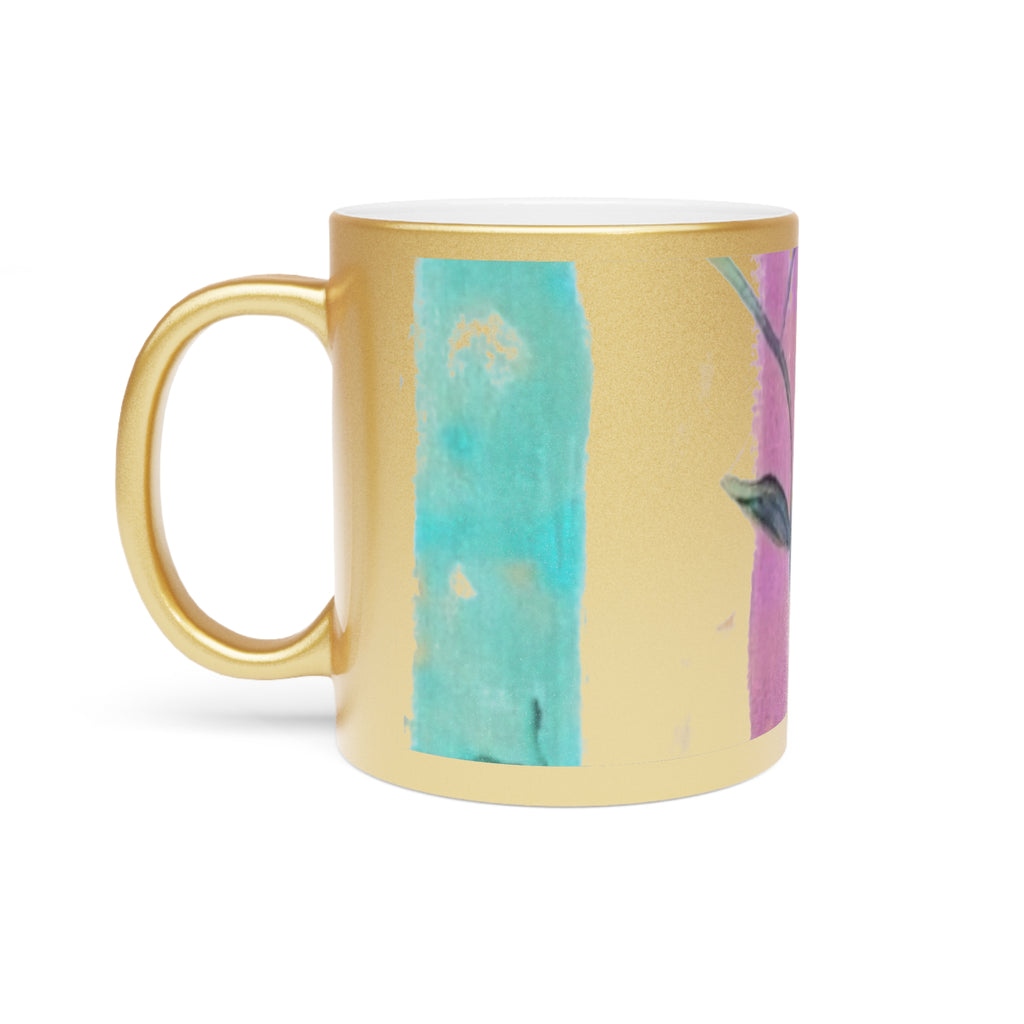 Elegant Metallic Mug | Modern Gold & Silver Leaf Design | Perfect for Home, Gifts, Weddings, and Celebrations