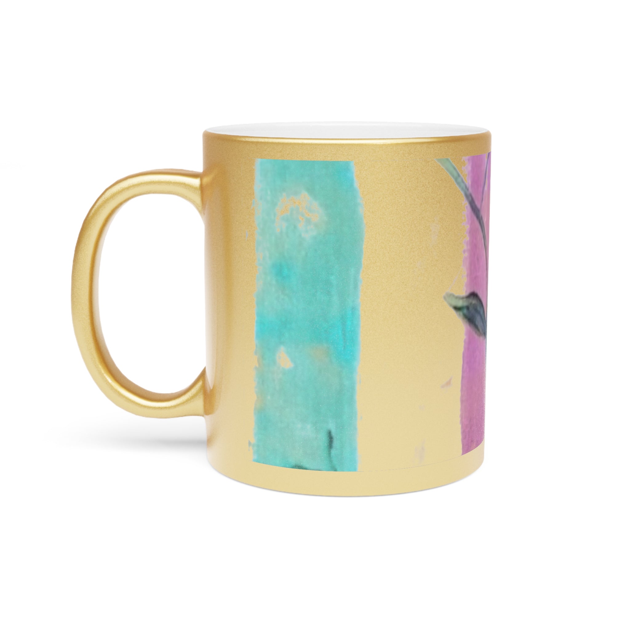 Elegant Metallic Mug | Modern Gold & Silver Leaf Design | Perfect for Home, Gifts, Weddings, and Celebrations