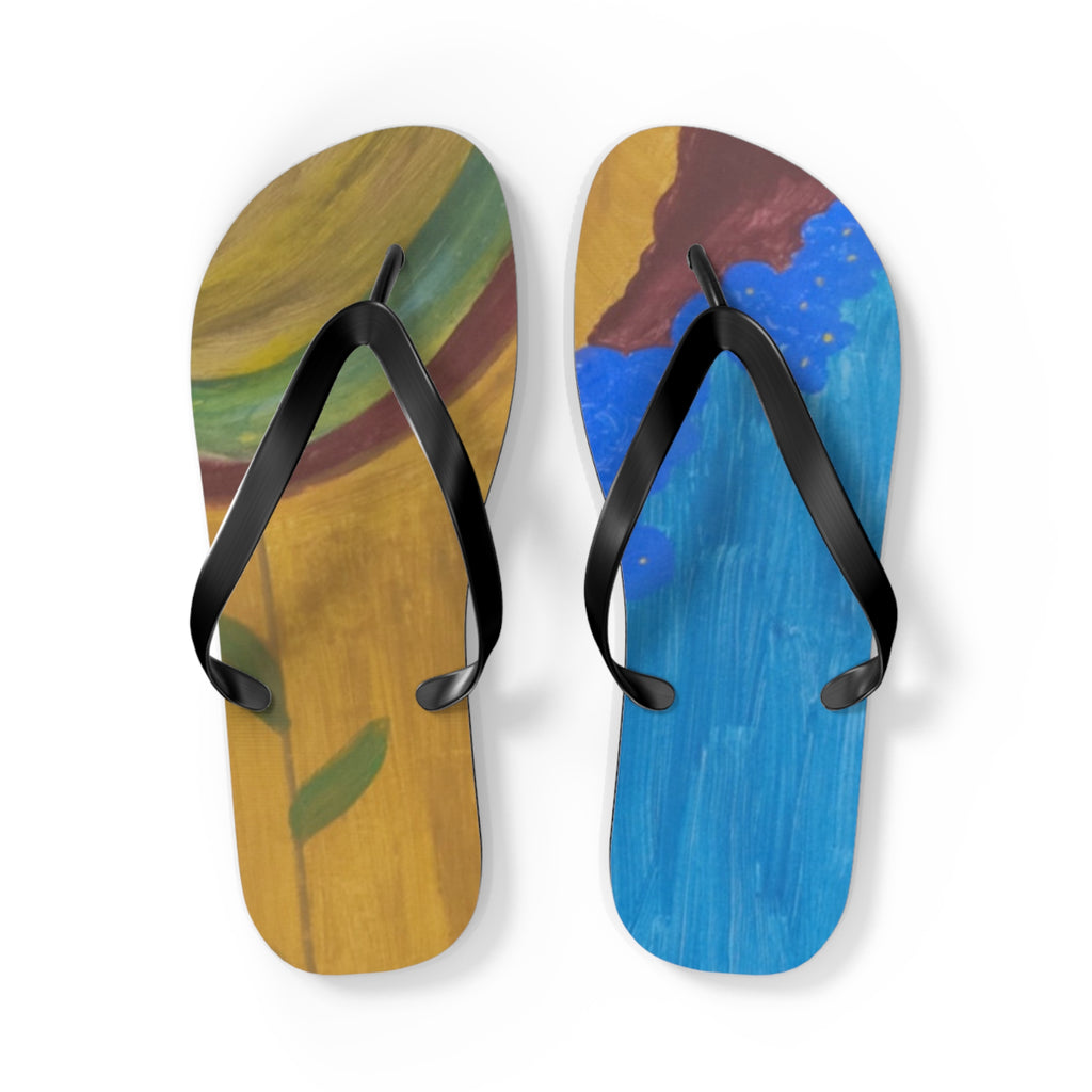 Trendy Artistic Flip Flops | Summer Vibes | Beachwear | Gift for Her | Unique Sandals | Vacation Essential