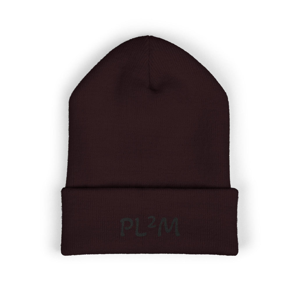 Embroidered 'PL2M' ( Parkinson's Looks Like Me) Cuffed Beanie - Classic Knit Winter Hat