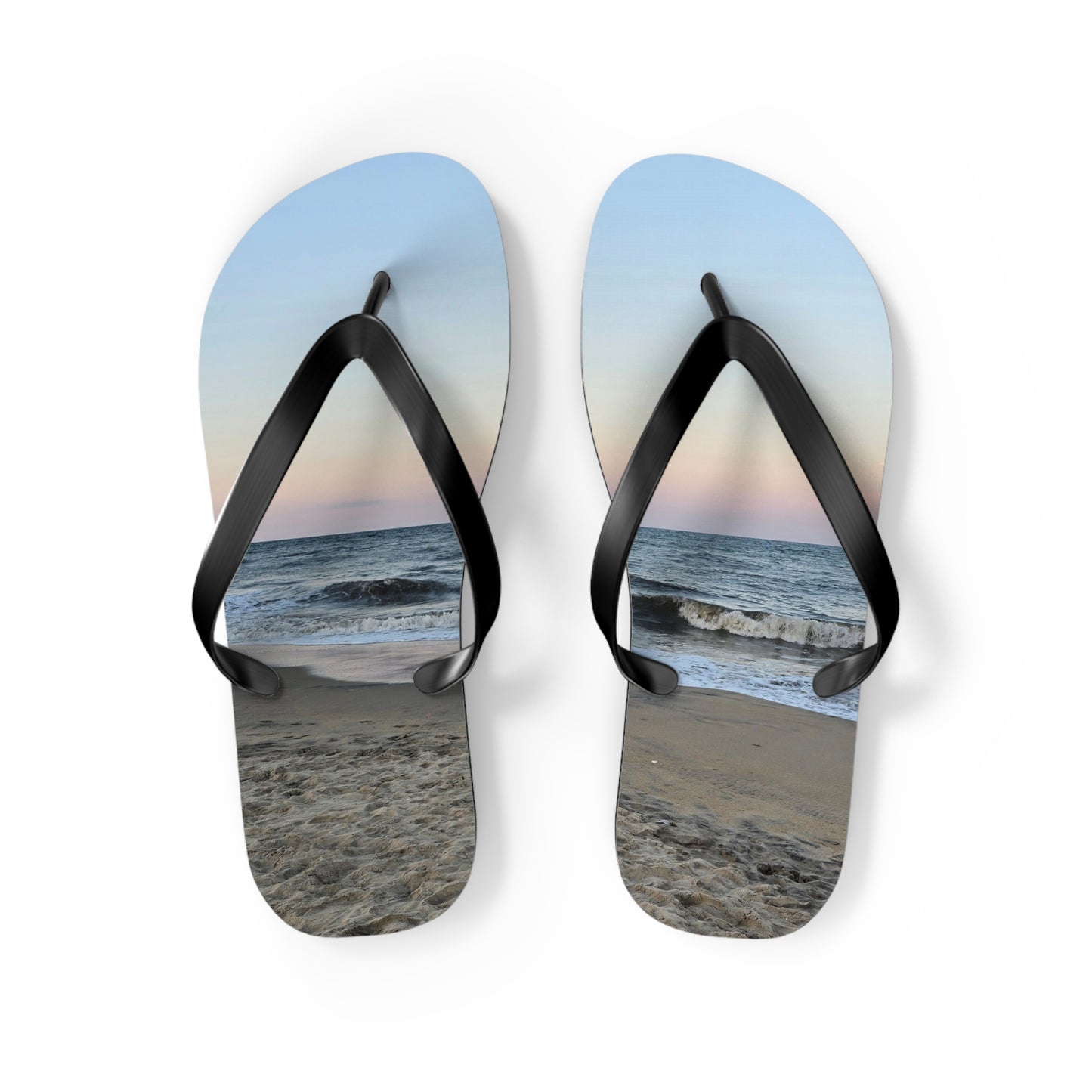 Beach Sunset Flip Flops, Summer Sandals, Vacation Footwear, Ocean Vibe Slippers, Pool Party Essentials