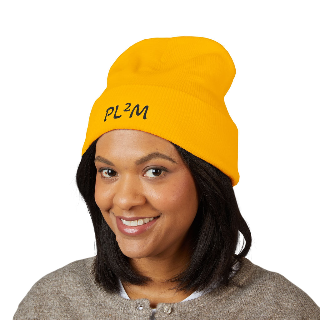 Embroidered 'PL2M' ( Parkinson's Looks Like Me) Cuffed Beanie - Classic Knit Winter Hat
