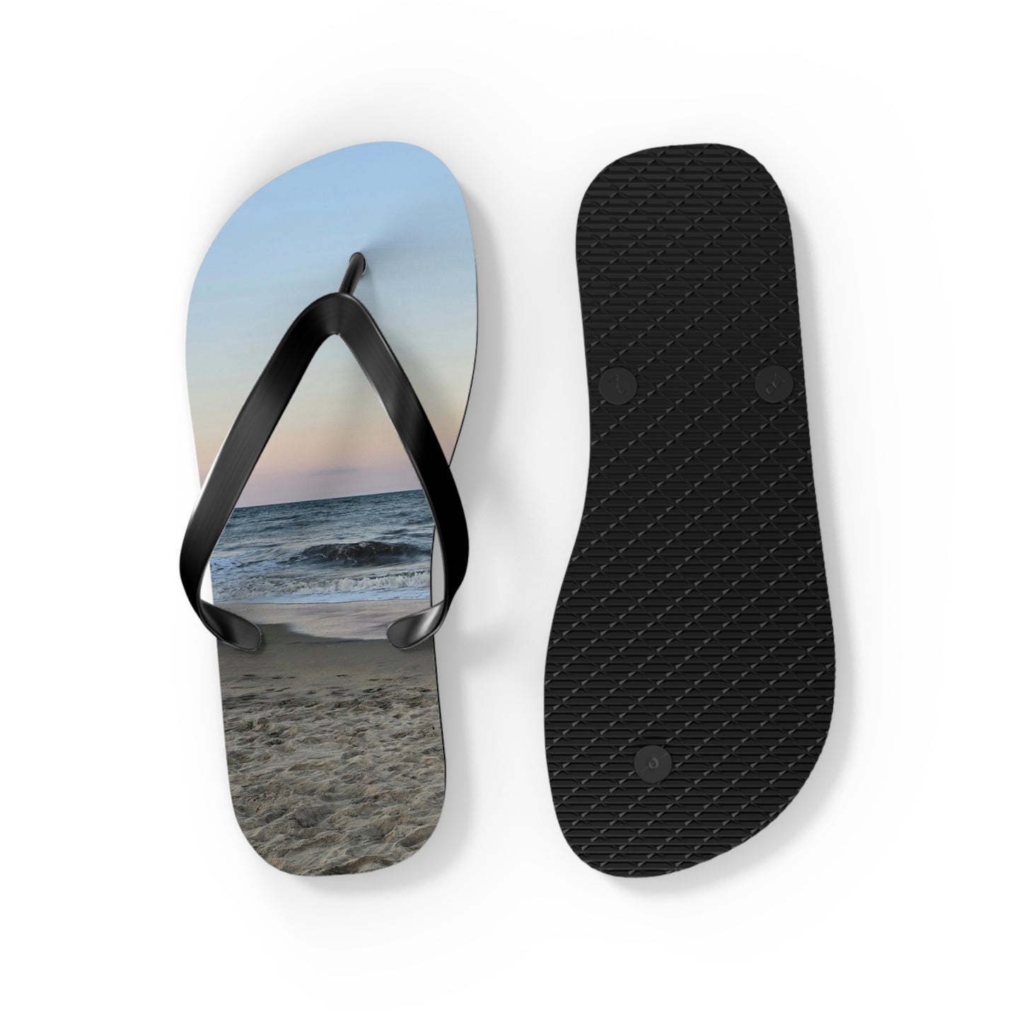 Beach Sunset Flip Flops, Summer Sandals, Vacation Footwear, Ocean Vibe Slippers, Pool Party Essentials