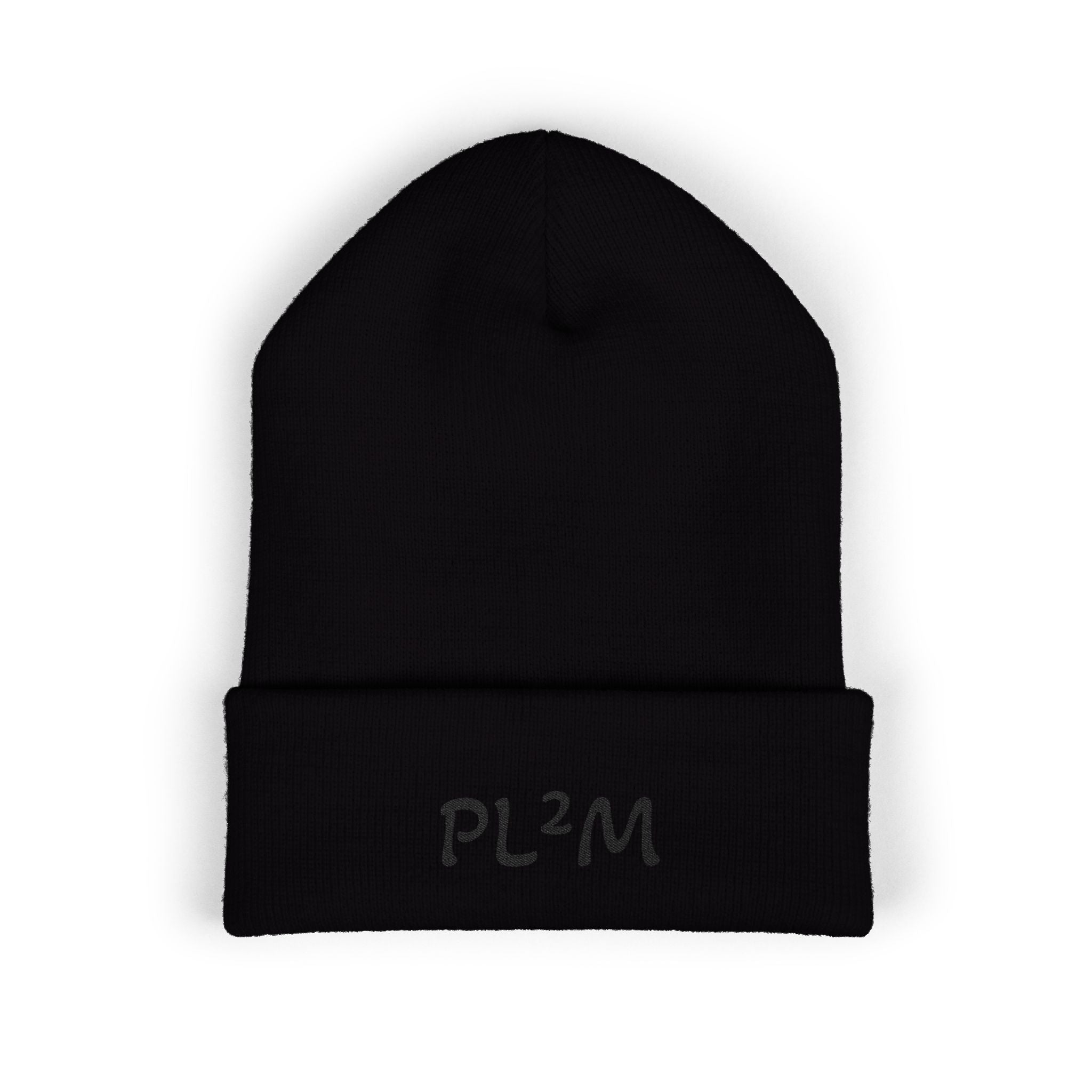 Embroidered 'PL2M' ( Parkinson's Looks Like Me) Cuffed Beanie - Classic Knit Winter Hat