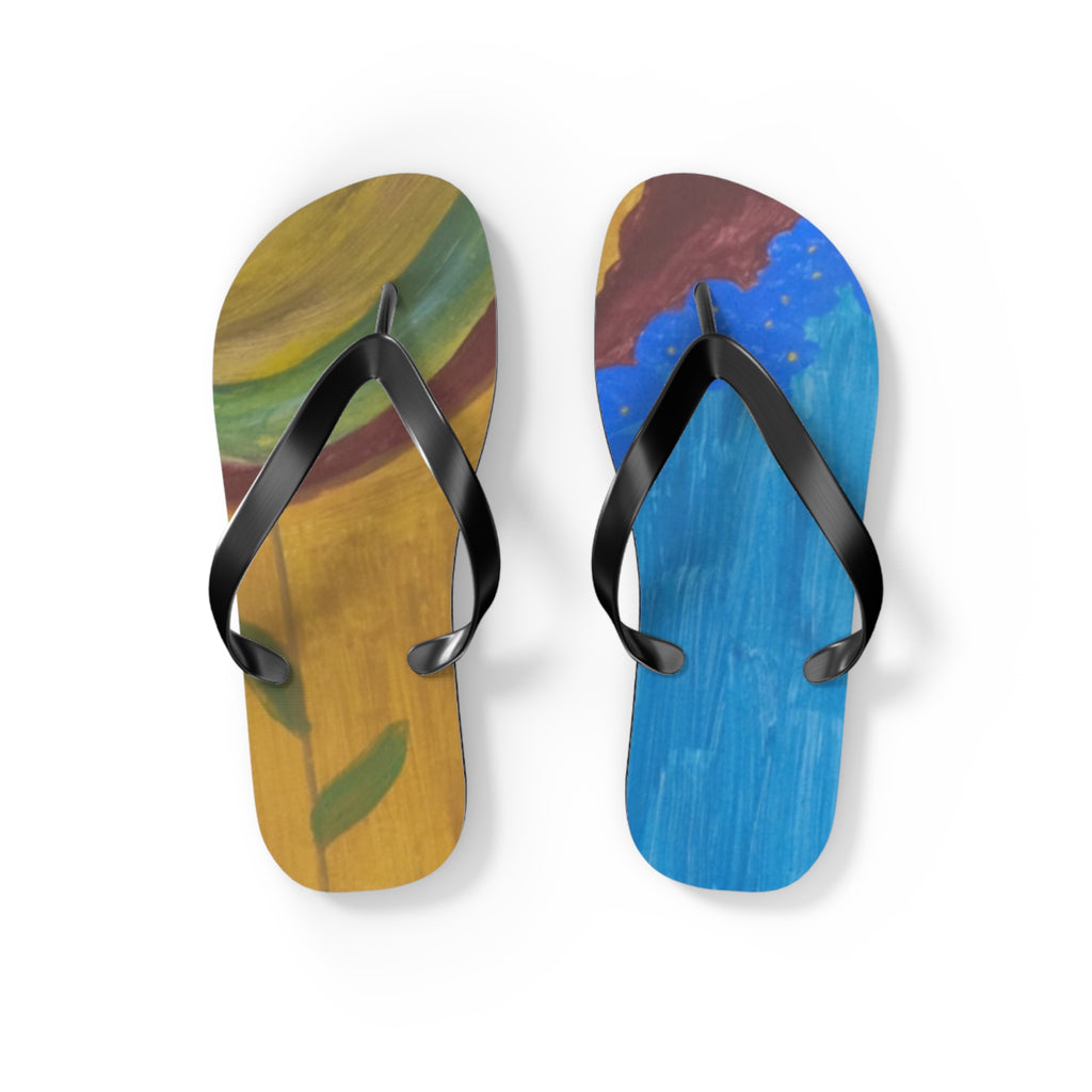Trendy Artistic Flip Flops | Summer Vibes | Beachwear | Gift for Her | Unique Sandals | Vacation Essential