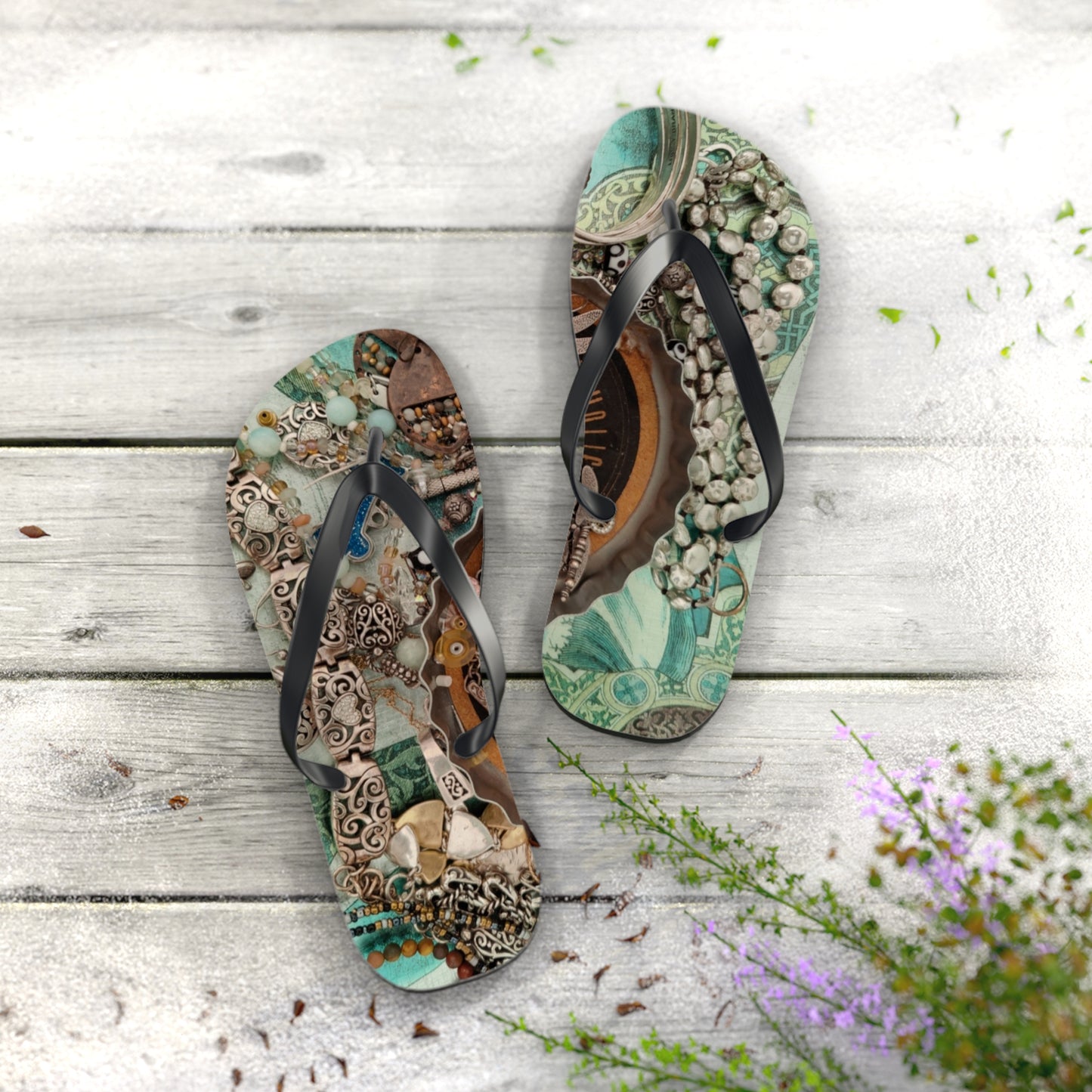 Bohemian Flip Flops | Beach Footwear, Summer Style, Vacation Essentials, Outdoor Fun, Personalized Gift