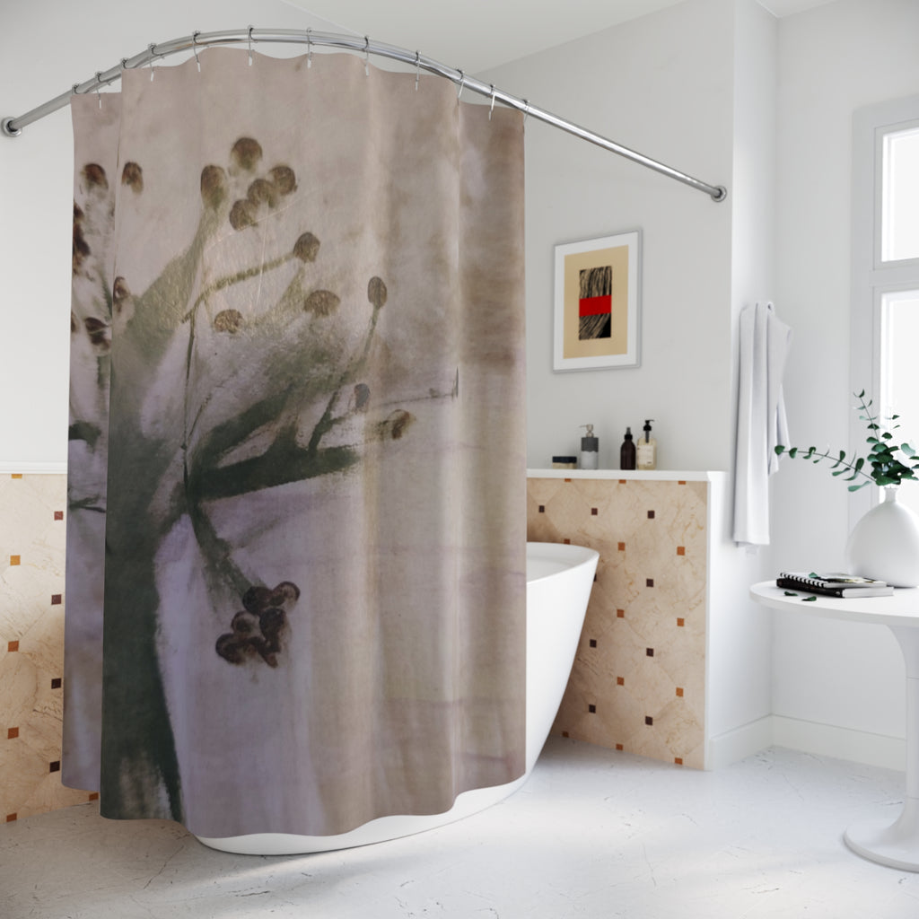 Elegant Floral Shower Curtain, Nature-Inspired Decor, Bathroom Makeover, Gift for Homeowners, Unique Wedding Gift, Boho Bathroom