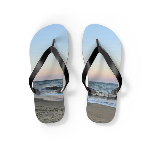 Beach Sunset Flip Flops, Summer Sandals, Vacation Footwear, Ocean Vibe Slippers, Pool Party Essentials