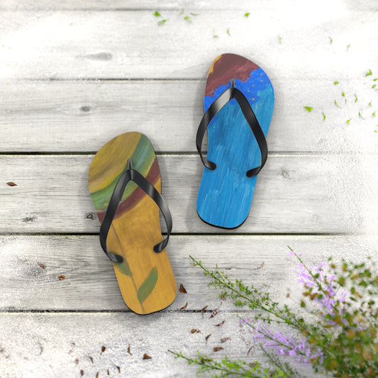 Trendy Artistic Flip Flops | Summer Vibes | Beachwear | Gift for Her | Unique Sandals | Vacation Essential