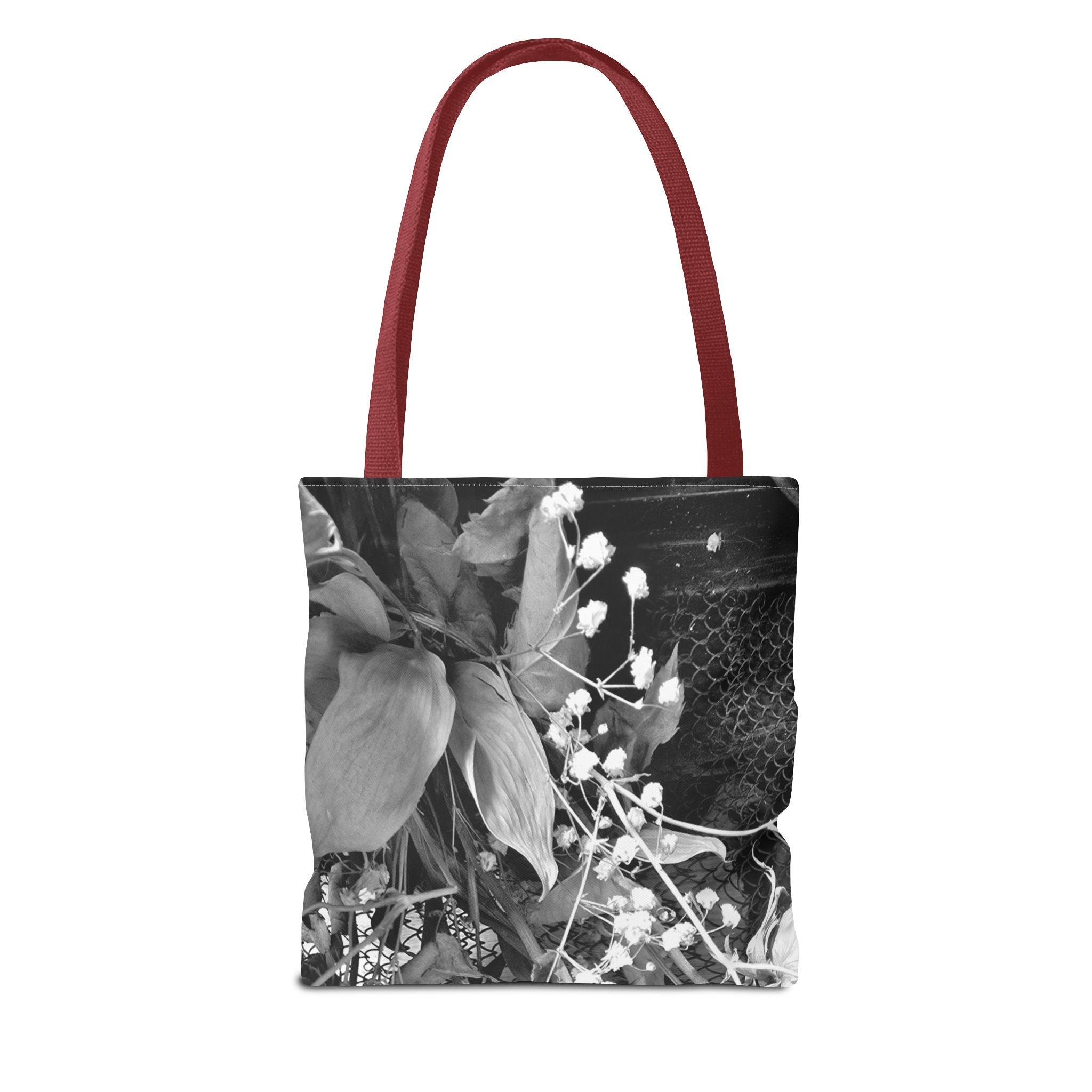 Vintage Black & White Floral Tote Bag