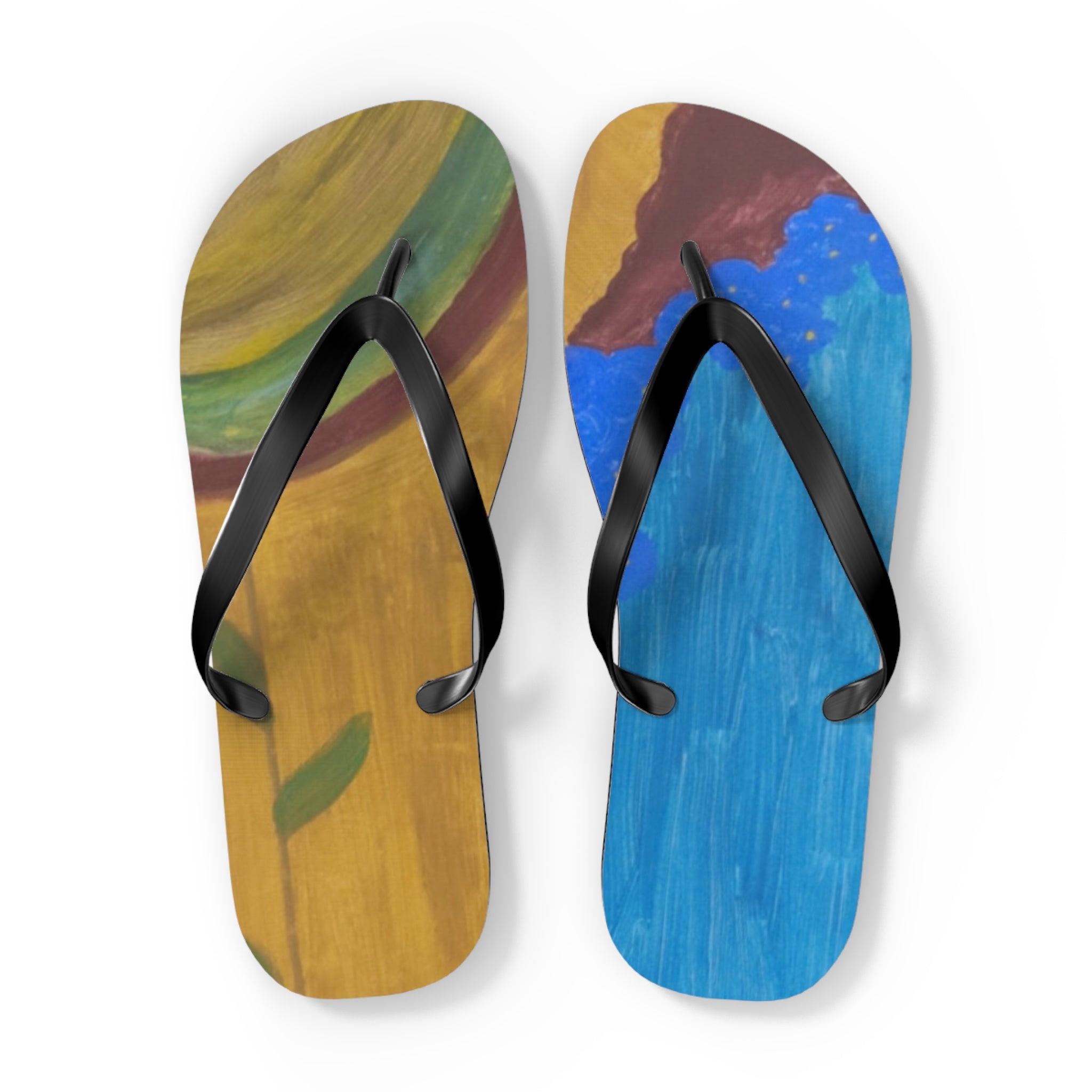 Trendy Artistic Flip Flops | Summer Vibes | Beachwear | Gift for Her | Unique Sandals | Vacation Essential