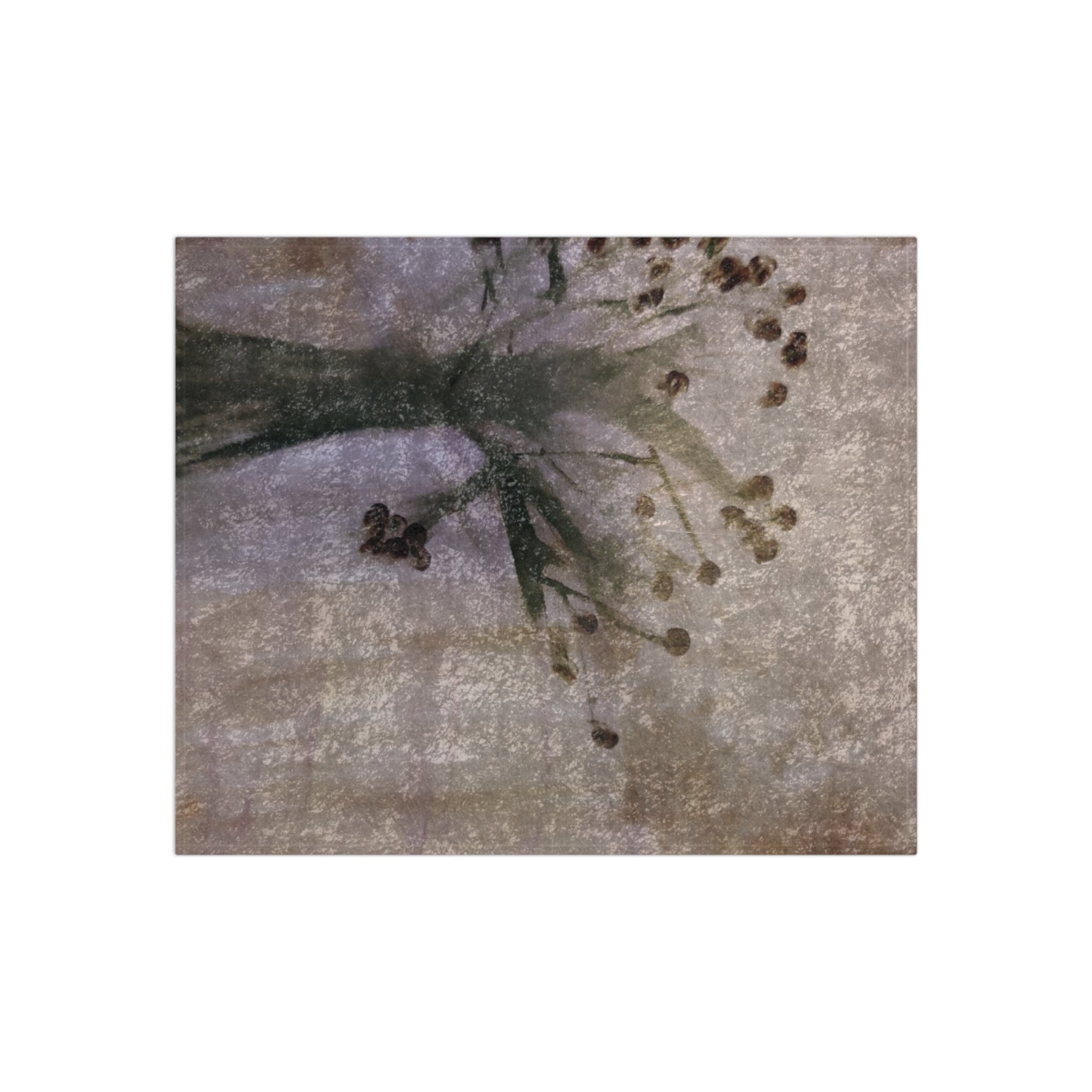 Crushed Velvet Blanket - Vintage Floral Velvet Throw for Cozy Living Room or Bedroom