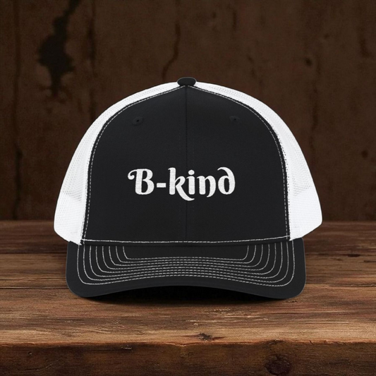 Charming 'B-kind' Snapback Trucker Cap | Casual Style, Gift for Friends, Adjustable Hat for Outdoors, Perfect for Any Occasion