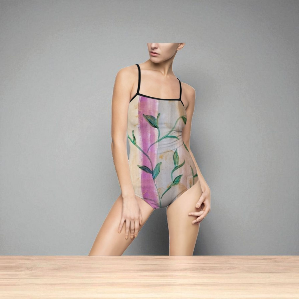 Vibrant Floral Women's One-Piece Swimsuit, Stylish Bathing Suit, Beachwear, Swimwear, Summer Fashion, Pool Party Outfit