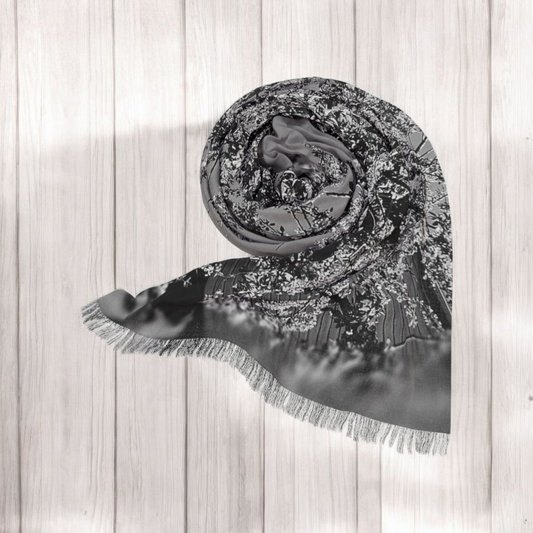 Elegant Floral Scarf, Lightweight Neck Wrap Women's Fashion Accessory, Spring Summer Shawl, Gift for Her, Mother's Day Gift