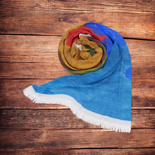 Vibrant Light Scarf - Colorful Accessories for Spring, Chic Fashion Statement, Gift for Her, Festival Wear, Everyday Style