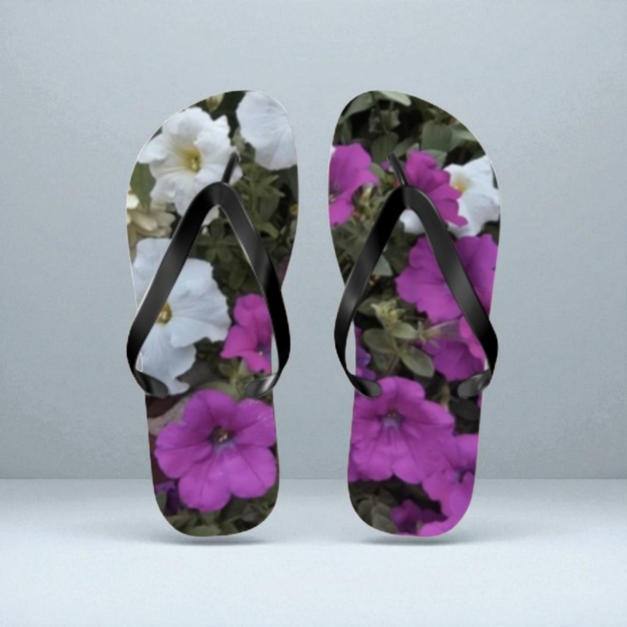Floral Flip Flops | Summer Beach Sandals, Vacation Footwear, Garden Party Shoes, Boho Style Footwear, Gift for Her