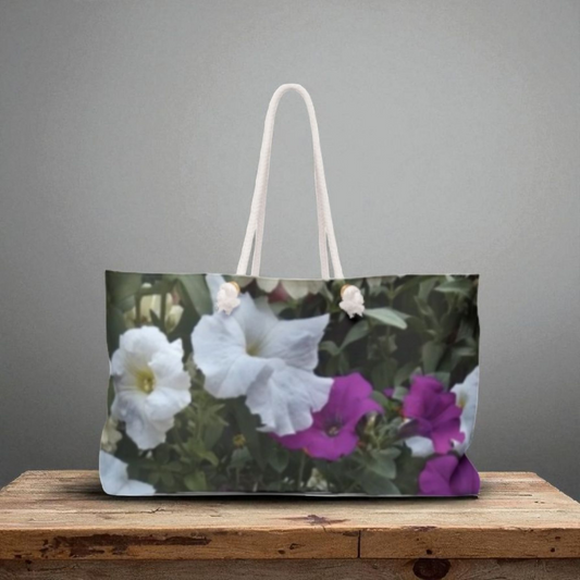 Floral Weekender Bag, Travel Tote, Weekend Getaway, Beach Bag, Floral Luggage, Summer Travel Accessories