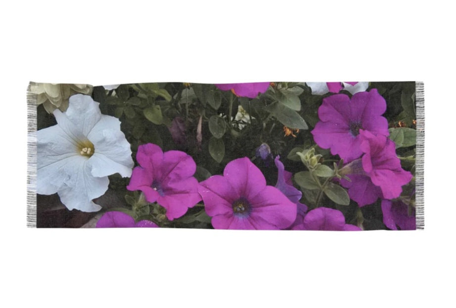 Floral Light Scarf - Perfect for Spring & Summer, Fashion Accessory, Gift for Her, Lightweight Wrap, Flower Design